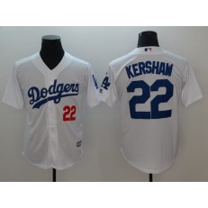 MLB Los Angeles Dodgers 22 Clayton Kershaw White Cool Base Men Jersey