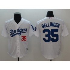 MLB Los Angeles Dodgers 35 Cody Bellinger White Cool Base Men Jersey
