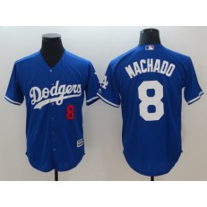 MLB Los Angeles Dodgers 8 Manny Machado Royal Cool Base Men Jersey