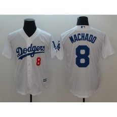 MLB Los Angeles Dodgers 8 Manny Machado White Cool Base Men Jersey