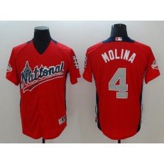 National League 4 Yadier Molina Red 2018 MLB all-star Game Home Run Derby Jersey
