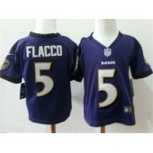 Nike Baltimore Ravens 5 Joe Flacco Purple Toddler Game Jersey
