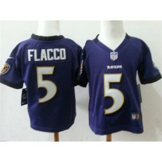 Nike Baltimore Ravens 5 Joe Flacco Purple Toddler Game Jersey