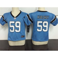 Nike Carolina Panthers 59 Luke Kuechly Blue Toddler Game Jersey