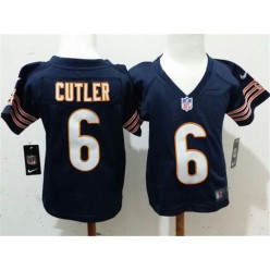 Nike Chicago Bears 6 Jay Cutler Blue Toddler Game Jersey