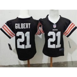 Nike Cleveland Browns 21 Justin Gilbert Brown Toddler Jersey
