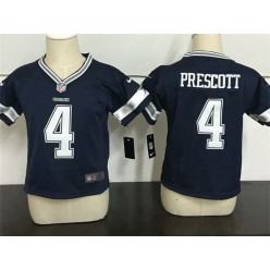 Nike Dallas Cowboys 4 Dak Prescott Blue Toddler Game Jersey