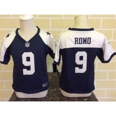 Nike Dallas Cowboys 9 Tony Romo Blue Throwback Toddler Game Jersey