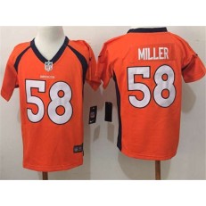 Nike Denver Broncos 58 Von Miller Orange Toddler Game Jersey