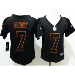 Nike Denver Broncos 7 John Elway Black Toddler Game Jersey