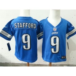 Nike Detroit Lions 9 Matthew Stafford Blue Toddler Game Jersey