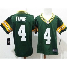 Nike Green Bay Packers 4 Brett Favre Green Toddler Game Jersey