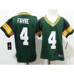 Nike Green Bay Packers 4 Brett Favre Green Toddler Game Jersey