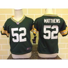 Nike Green Bay Packers 52 Clay Matthews Green Toddler Game Jersey
