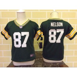 Nike Green Bay Packers 87 Jordy Nelson Green Toddler Game Jersey