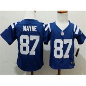 Nike Indianapolis Colts 87 Reggie Wayne Blue Toddler Game Jersey
