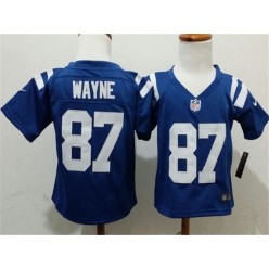 Nike Indianapolis Colts 87 Reggie Wayne Blue Toddler Game Jersey