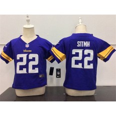 Nike Minnesota Vikings 22 Harrison Smith Purple Toddler Game Jersey