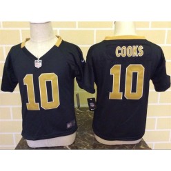 Nike New Orleans Saints 10 Brandin Cooks Black Toddler Game Jersey