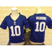 Nike New York Giants 10 Eli Manning Blue Toddler Game Jersey