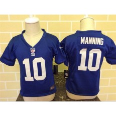 Nike New York Giants 10 Eli Manning Blue Toddler Game Jersey