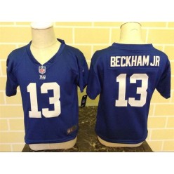 Nike New York Giants 13 Odell Beckham JR Blue Toddler Game Jersey