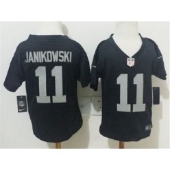 Nike Oakland Raiders 11 Sebastian Janikowski Black Toddler Game Jersey