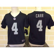 Nike Oakland Raiders 4 Derek Carr Black Toddler Game Jersey