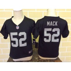 Nike Oakland Raiders 52 Khalil Mack Black Toddler Game Jersey
