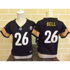 Nike Pittsburgh Steelers 26 Le'Veon Bell Black Toddler Game Jersey