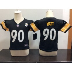 Nike Pittsburgh Steelers 90 T. J. Watt Black Toddler Game Jersey