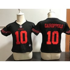 Nike San Francisco 49ers 10 Jimmy Garoppolo Black Toddler Game Jersey