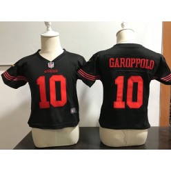 Nike San Francisco 49ers 10 Jimmy Garoppolo Black Toddler Game Jersey