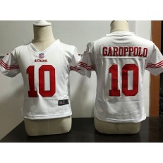 Nike San Francisco 49ers 10 Jimmy Garoppolo White Toddler Game Jersey