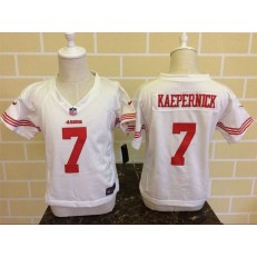 Nike San Francisco 49ers 7 Colin Kaepernick White Toddler Game Jersey
