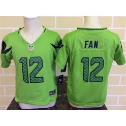 Nike Seattle Seahawks 12 Fan Green Toddler Game Jersey