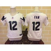 Nike Seattle Seahawks 12 Fan White Toddler Game Jersey