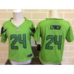 Nike Seattle Seahawks 24 Marshawn Lynch Green Toddler Game Jersey