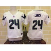Nike Seattle Seahawks 24 Marshawn Lynch White Toddler Game Jersey