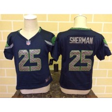 Nike Seattle Seahawks 25 Richard Sherman Blue Toddler Game Jersey