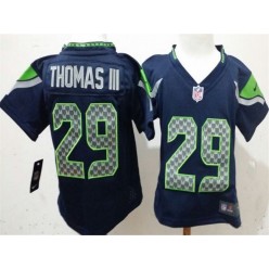 Nike Seattle Seahawks 29 Earl Thomas III Blue Toddler Game Jersey