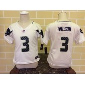 Nike Seattle Seahawks 3 Russell Wilson White Toddler Game Jersey