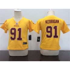 Nike Washington Redskins 91 Ryan Kerrigan Yellow Toddler Game Jersey