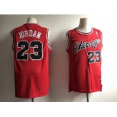 Chicago Bulls 23 Michael Jordan Red Throwback Men Jersey