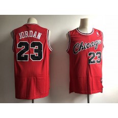 Chicago Bulls 23 Michael Jordan Red Throwback Men Jersey