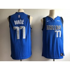 Dallas Mavericks 77 Luka Doncic Blue Nike Swingman Men Jersey