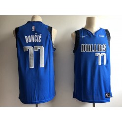 Dallas Mavericks 77 Luka Doncic Blue Nike Swingman Men Jersey
