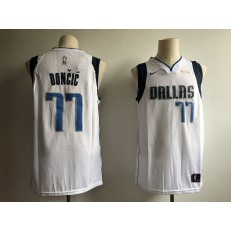 Dallas Mavericks 77 Luka Doncic White Nike Swingman Men Jersey