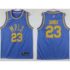 Los Angeles Lakers 23 Lebron James Blue Nike Swingman Men Jersey