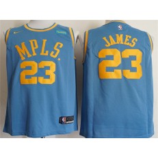 Los Angeles Lakers 23 Lebron James Light Blue Nike Swingman Men Jersey